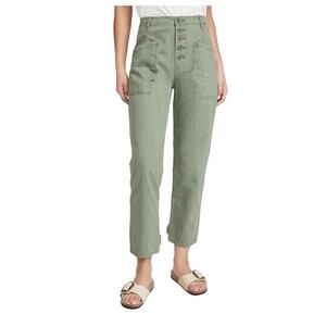 PISTOLA High Rise Tammy Pant Ankle Trouser Sea Mist Green Plus Size 32